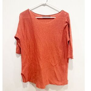 Peruvian connection pima cotton knit pullover top